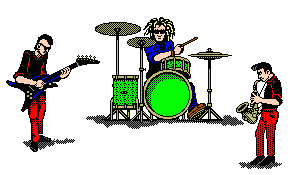 Knipperende rockband